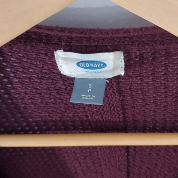 Rare Open Knit Maroon Oversized Curved Cardiganā - Picture 9 of 11